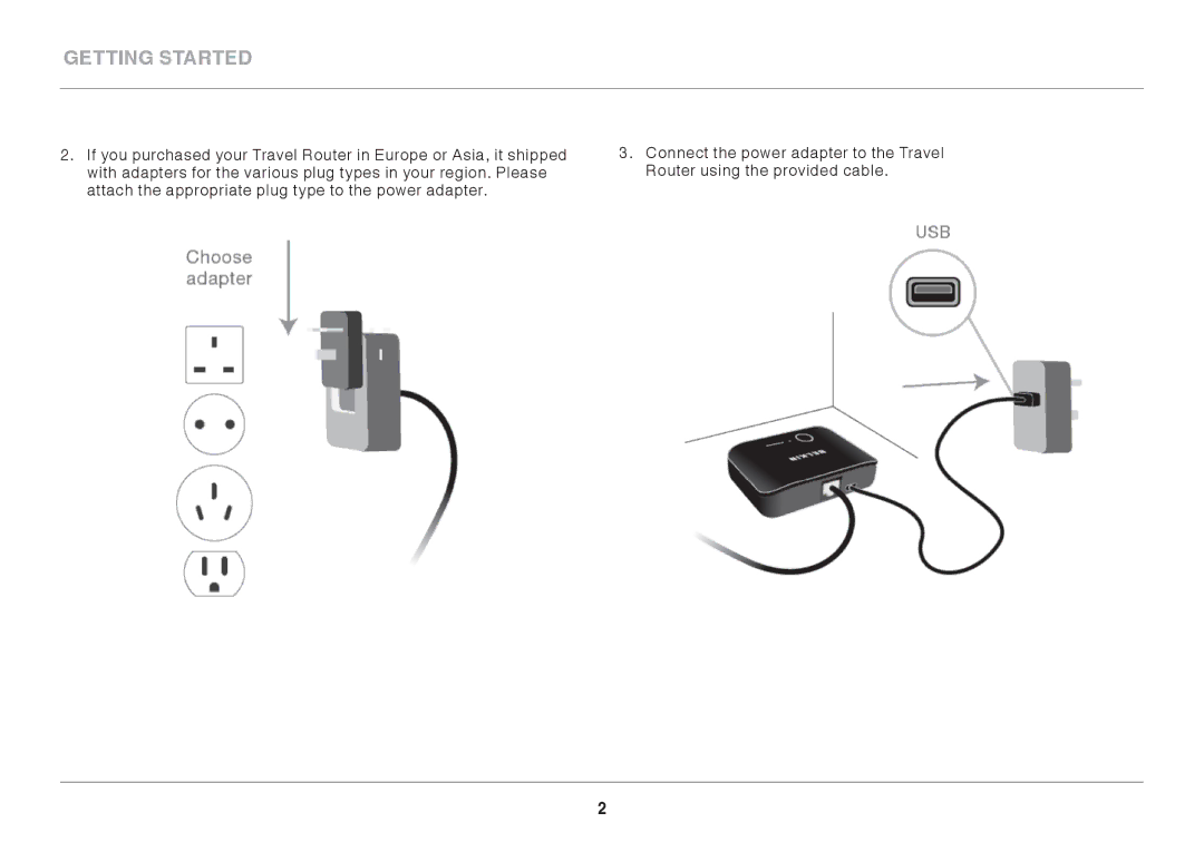 Belkin F9K1107 8820-00920 Rev. A00 user manual Getting Started 