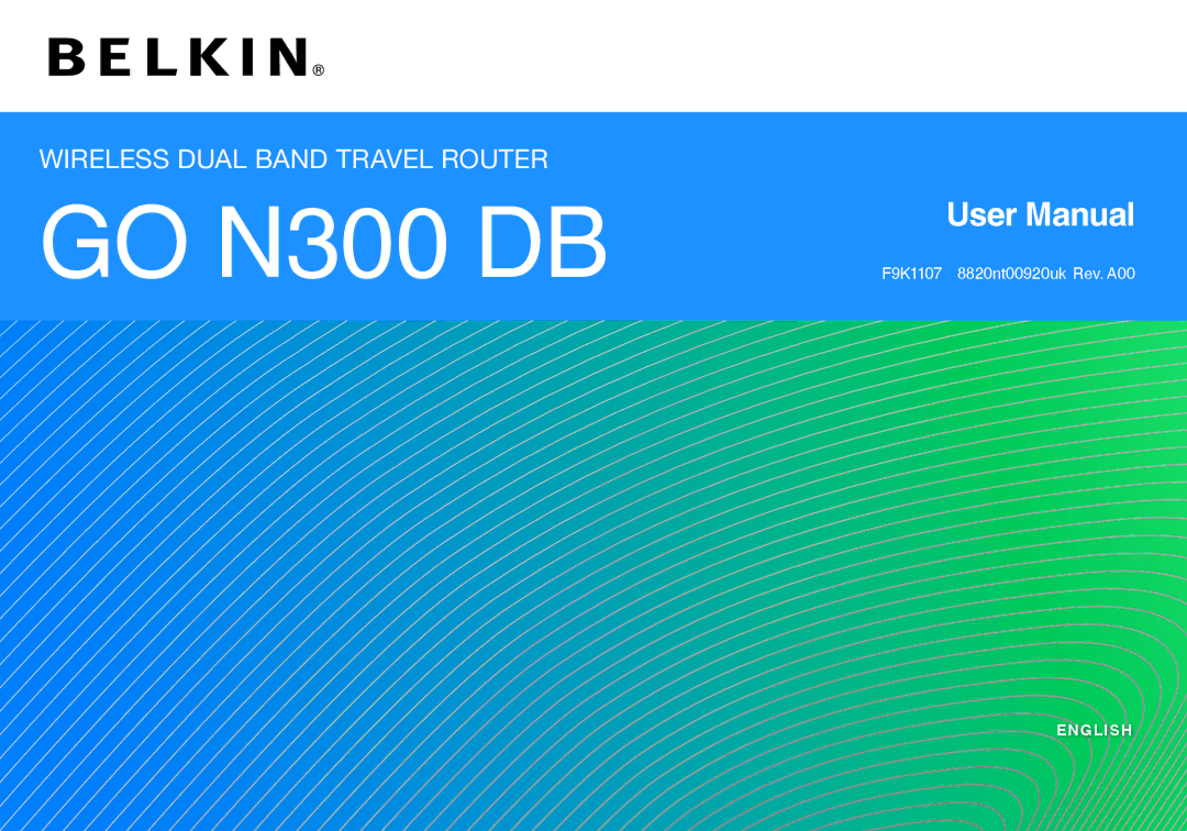 Belkin GO N300 DB user manual 