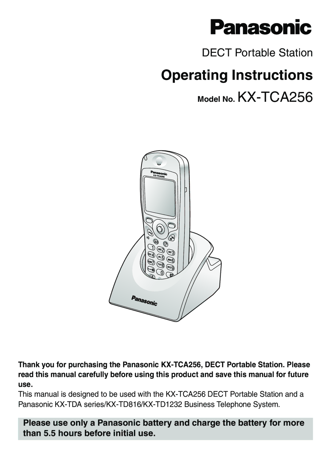 Belkin KX-TCA256 operating instructions Operating Instructions 