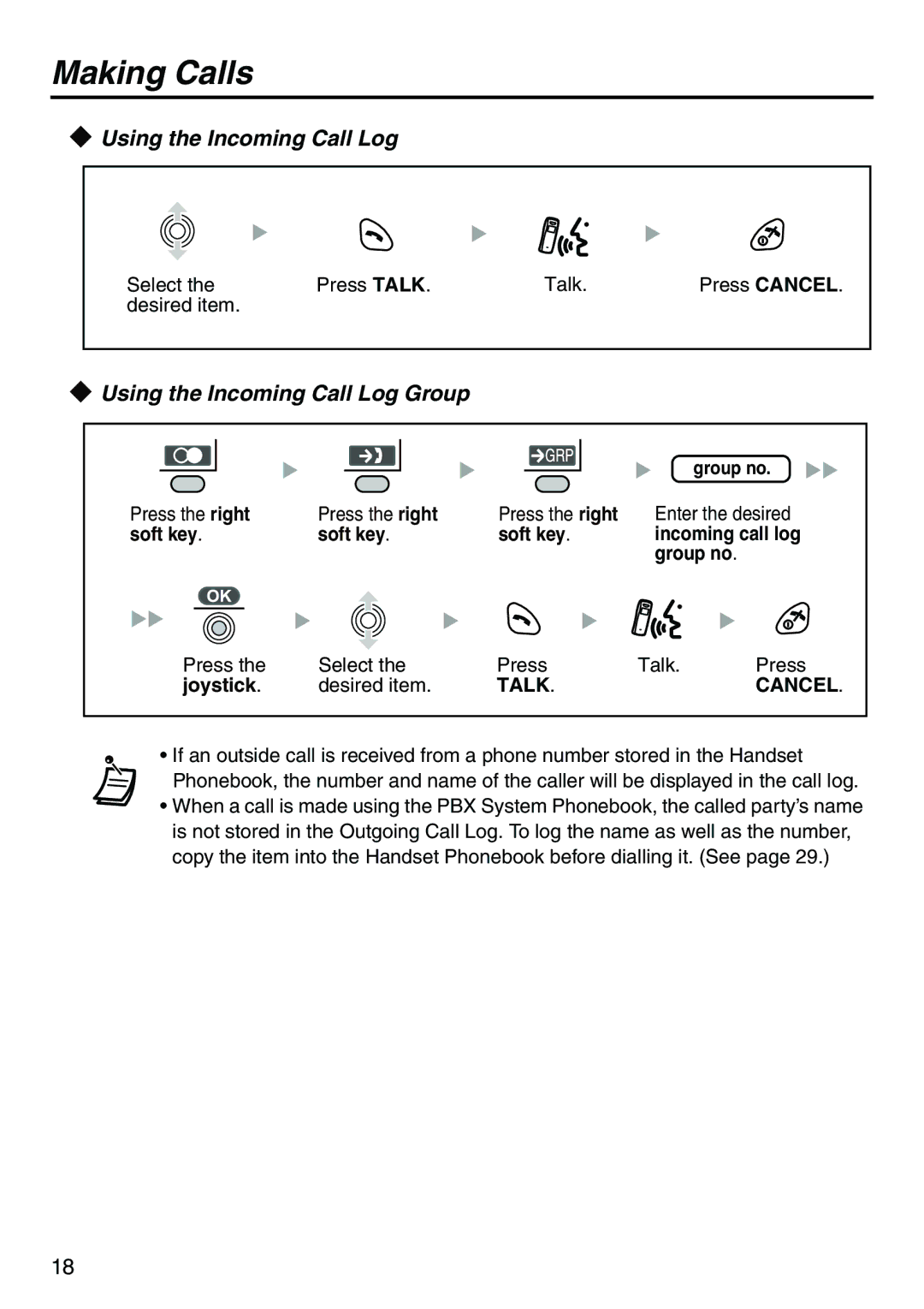 Belkin KX-TCA256 operating instructions Using the Incoming Call Log Group, Soft key, Group no 