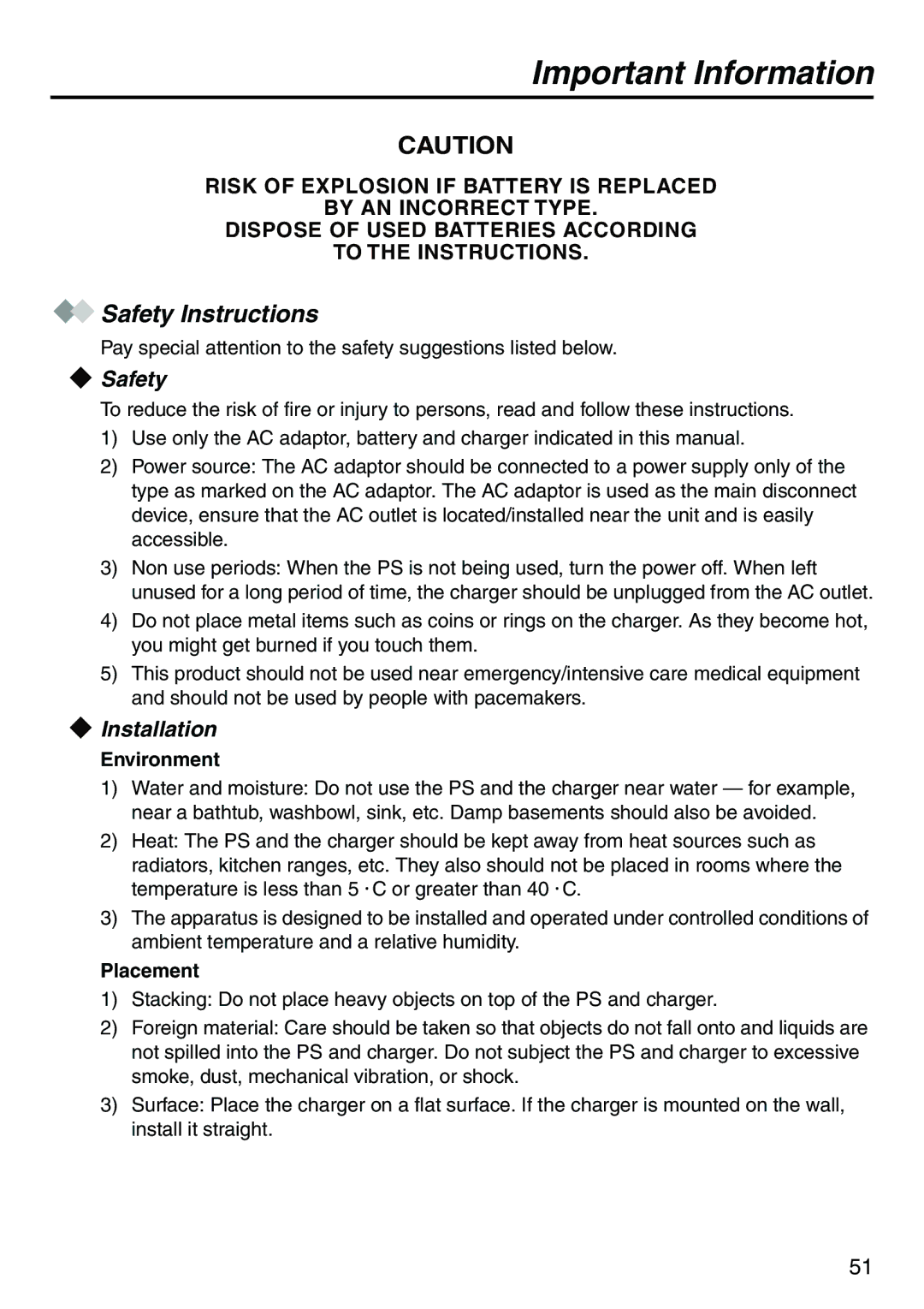 Belkin KX-TCA256 operating instructions Safety Instructions, Installation, Environment, Placement 