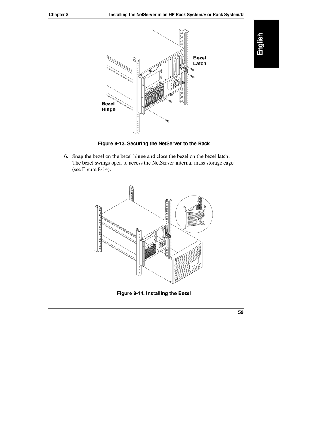 Belkin LH R, LH 4 manual Securing the NetServer to the Rack 