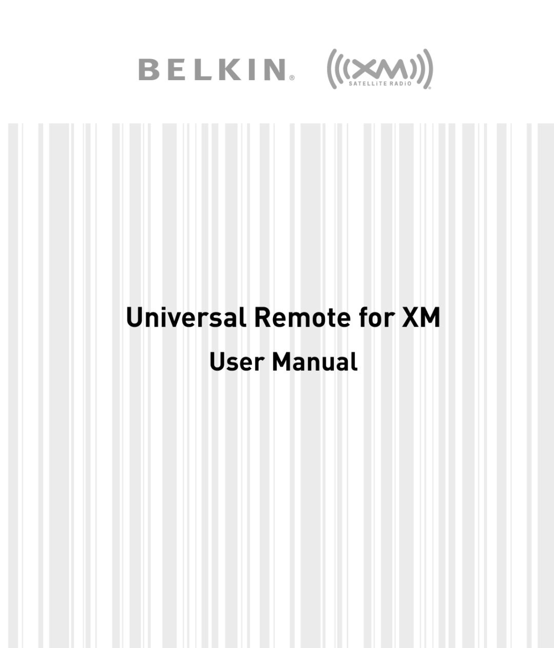 Belkin LZR704PL, LZR705PL, LZR703PL, LZR702 manual Universal Remote for XM 