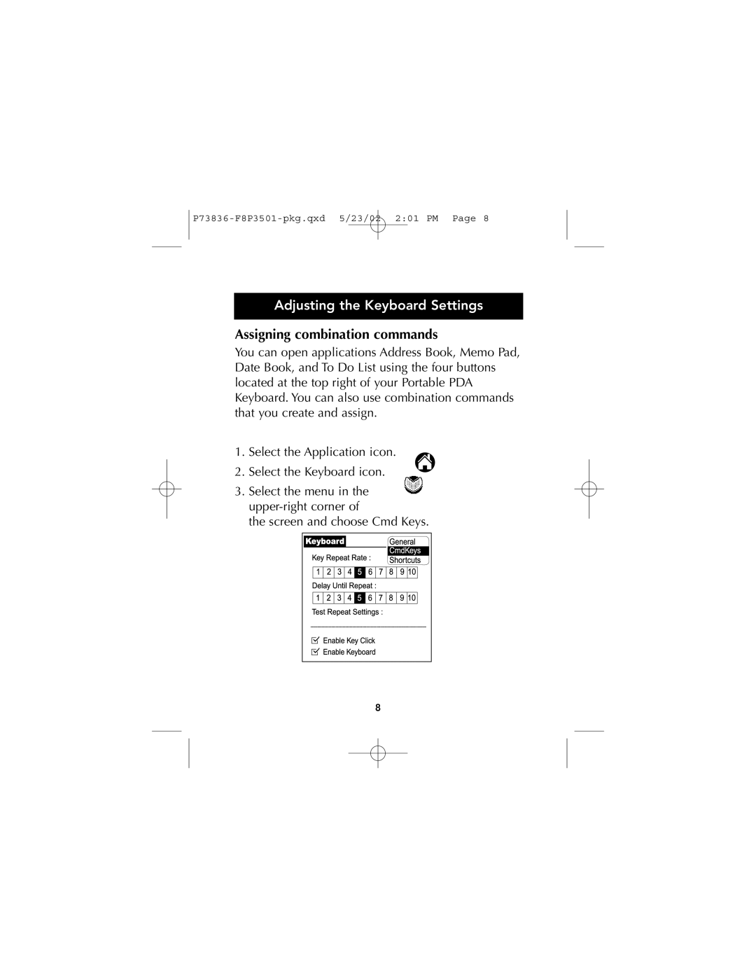 Belkin m500 manual Assigning combination commands 