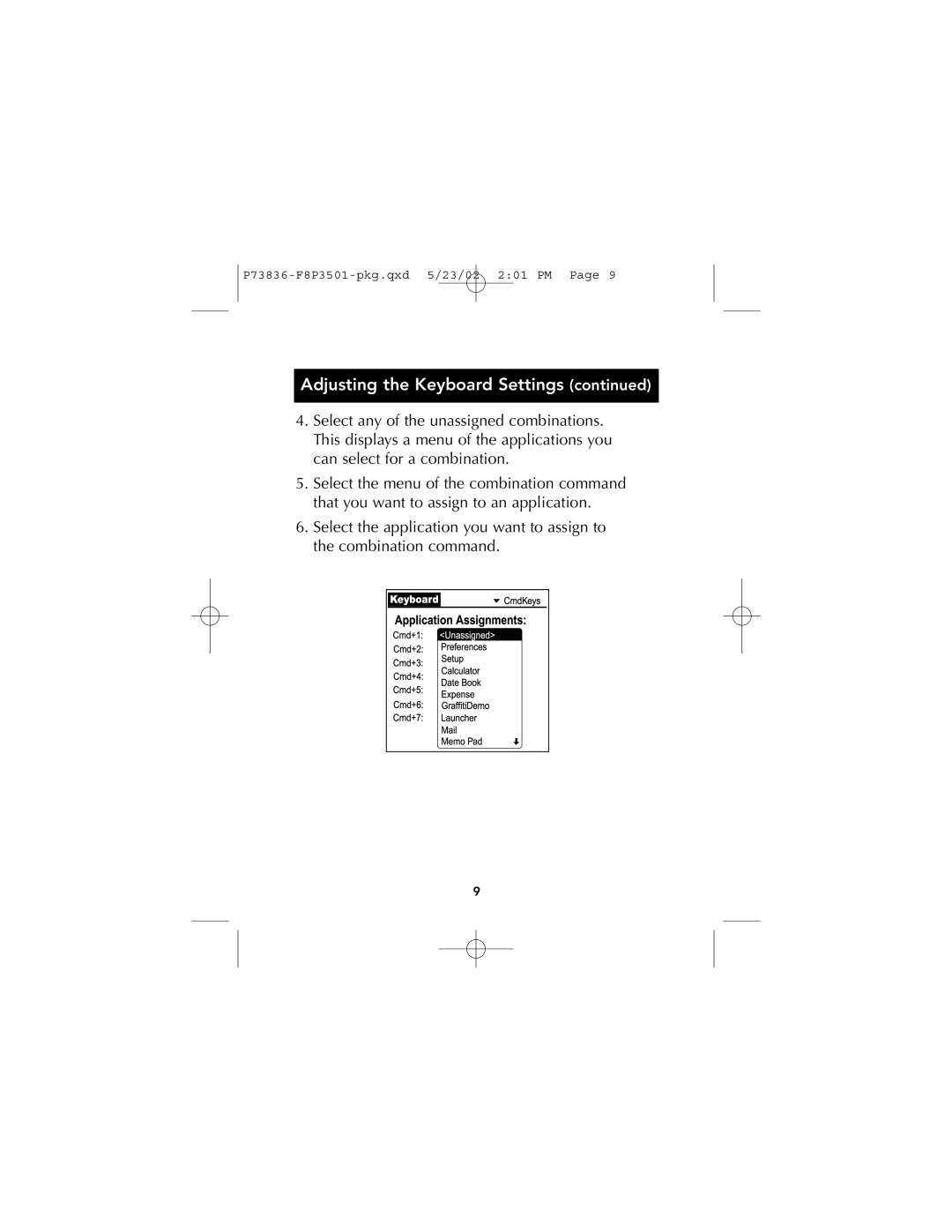 Belkin m500 manual Adjusting the Keyboard Settings 