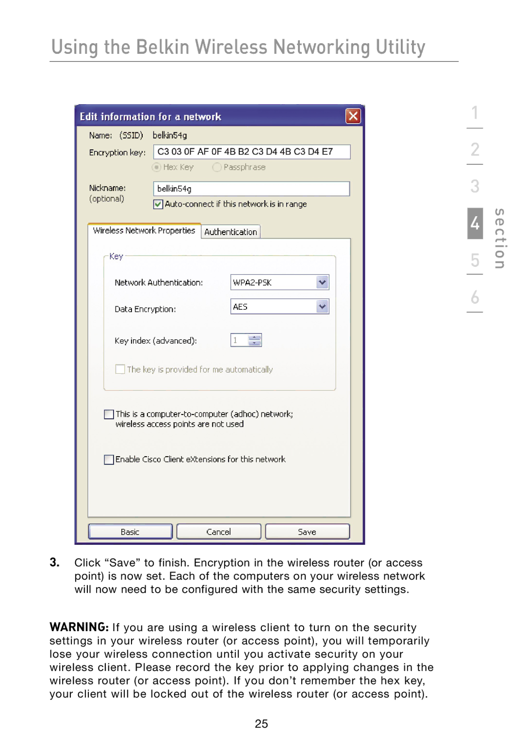 Belkin N1 user manual Using the Belkin Wireless Networking Utility 