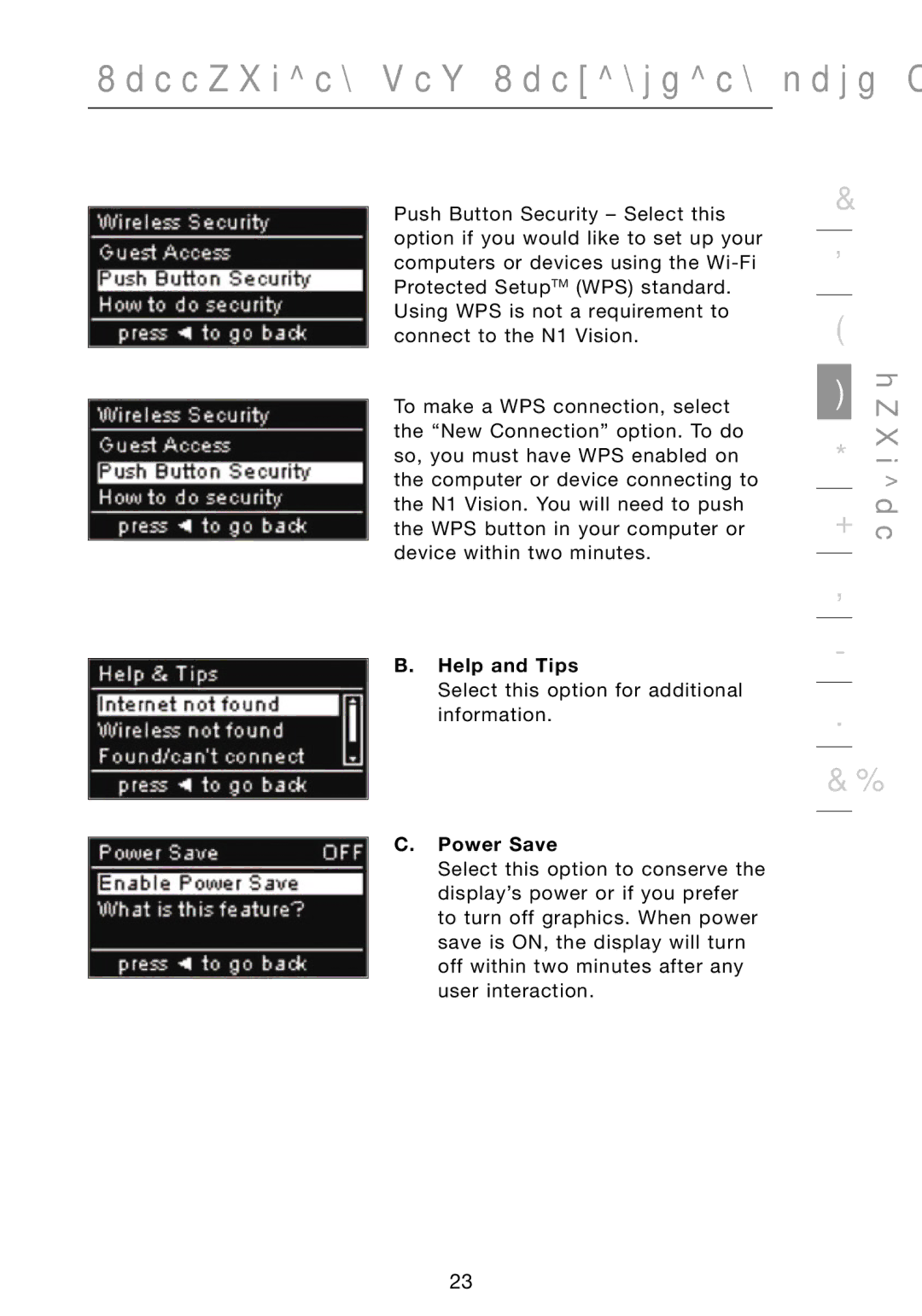 Belkin N1 user manual Help and Tips, Power Save 