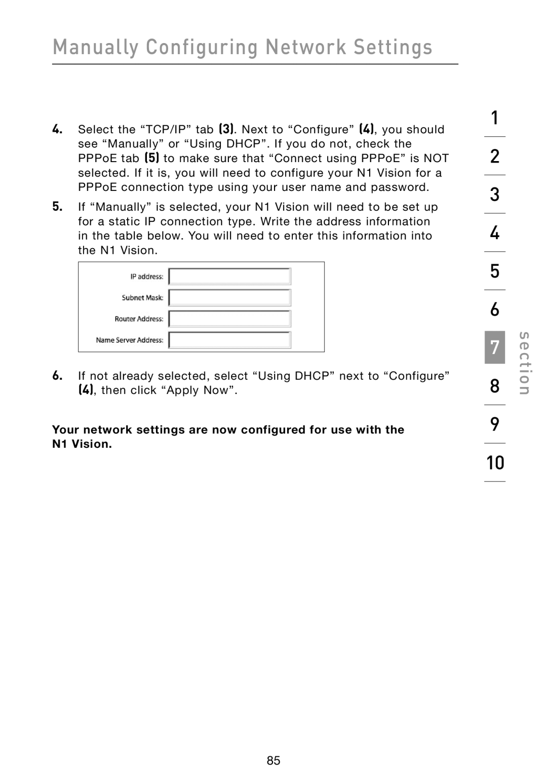 Belkin N1 user manual Section 