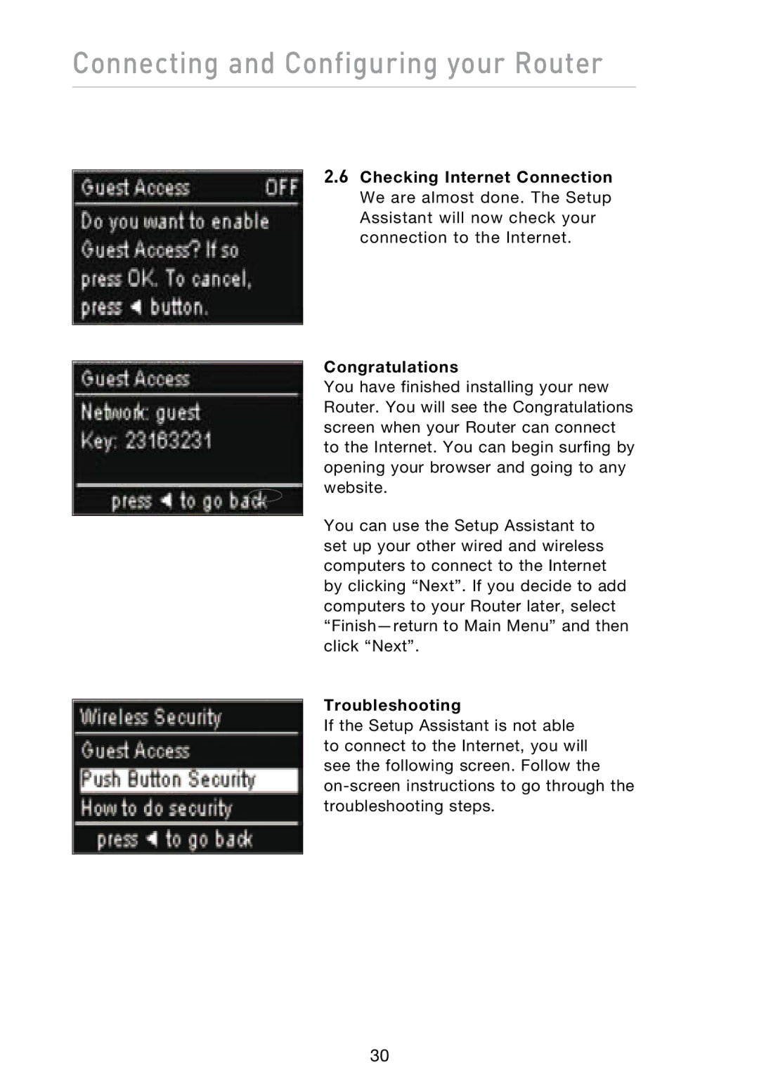 Belkin N1 user manual Troubleshooting 