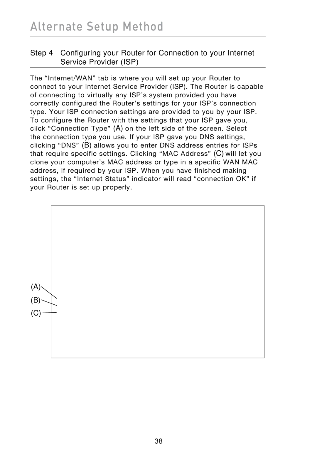 Belkin N1 user manual Alternate Setup Method 