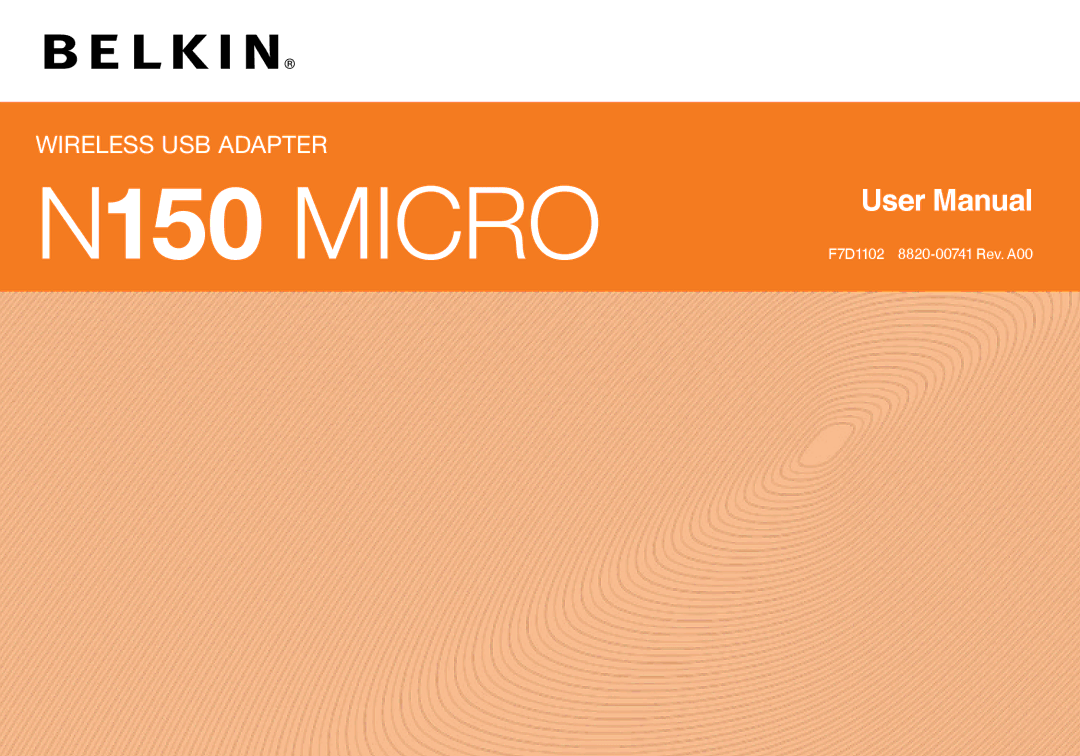 Belkin N150 Micro user manual 