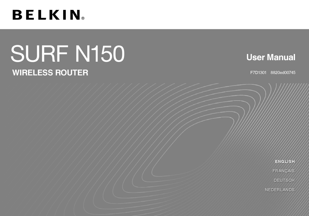 Belkin user manual SURFurf N150N300 