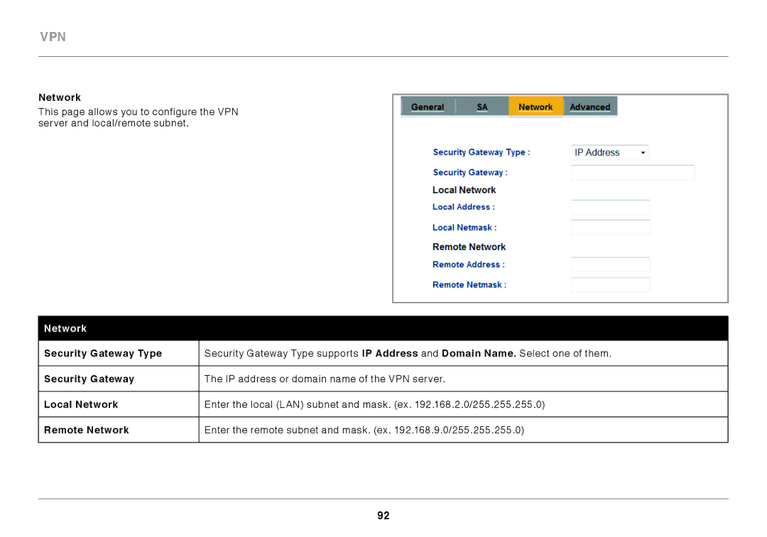 Belkin N300 user manual Network 