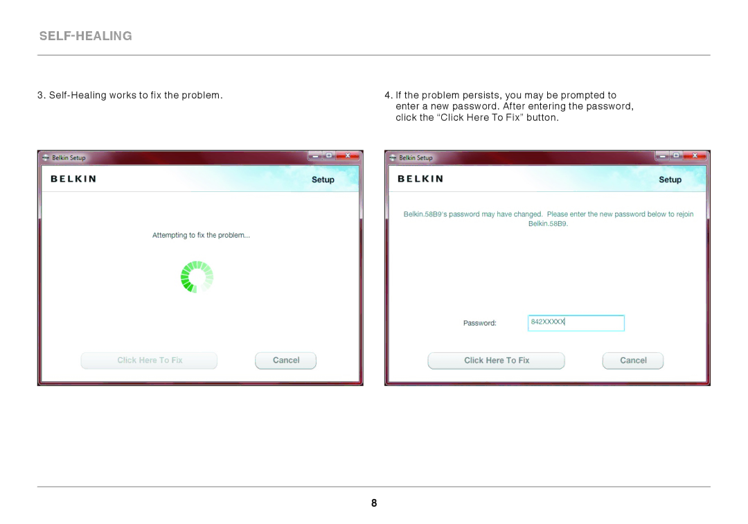 Belkin N450 manual Self-Healing 