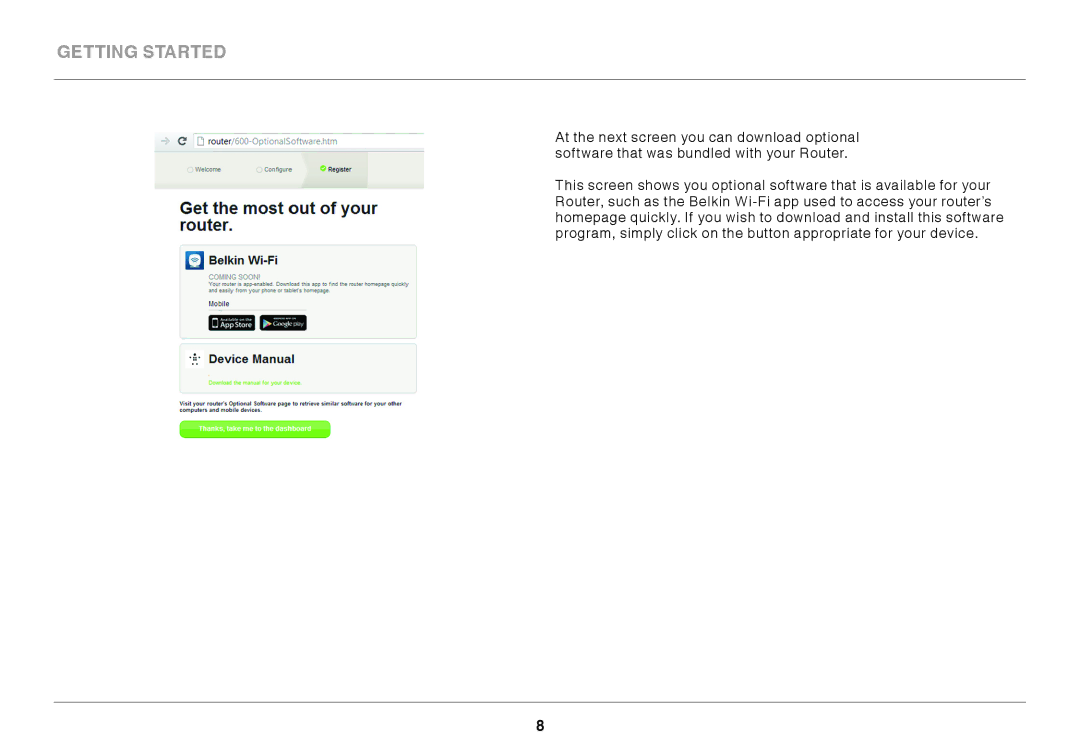 Belkin N450DB user manual Getting Started 