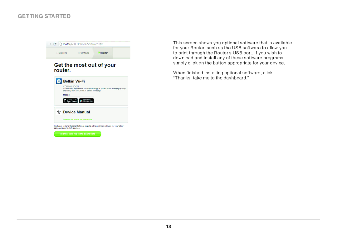 Belkin N450DB user manual Getting Started 