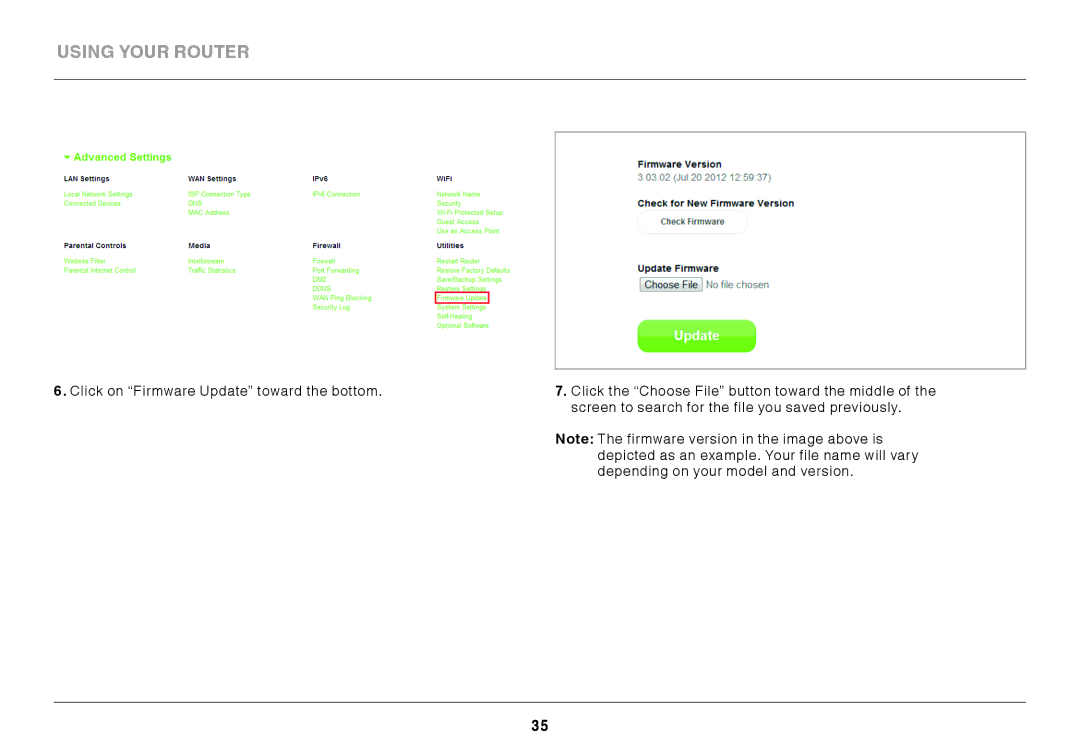 Belkin N450DB user manual Using your router 