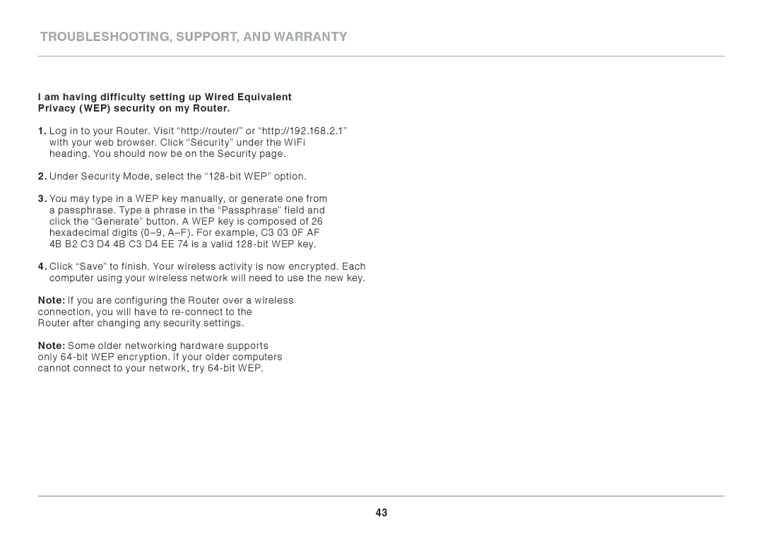 Belkin N450DB user manual Troubleshooting, Support, and Warranty 