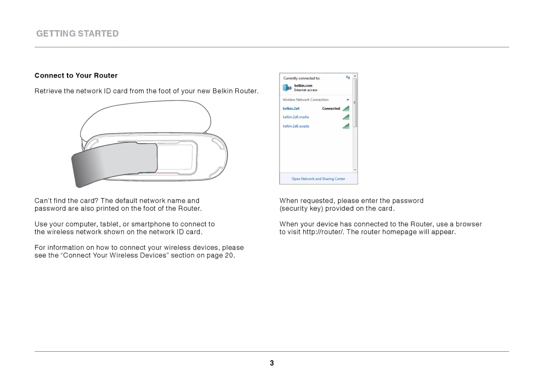 Belkin N600 DB manual Connect to Your Router 