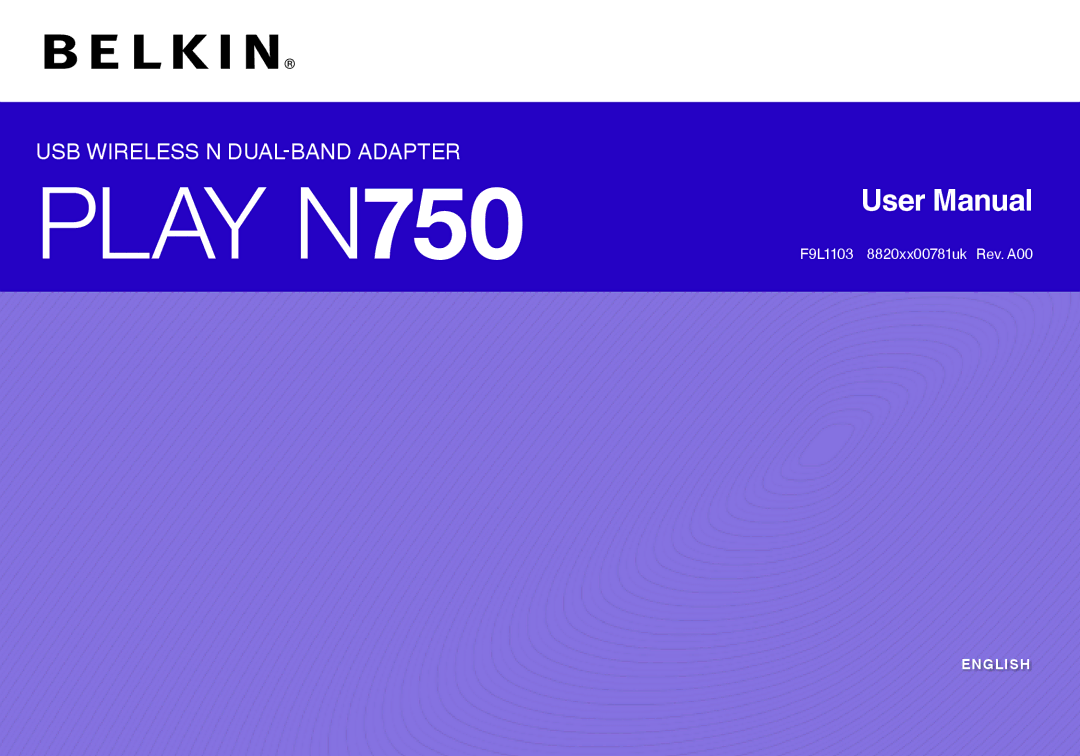 Belkin user manual Play N750 