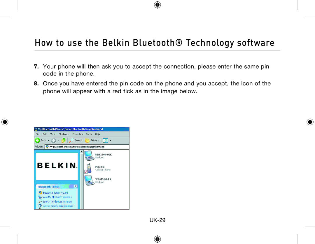 Belkin Network Adapror manual UK-29 