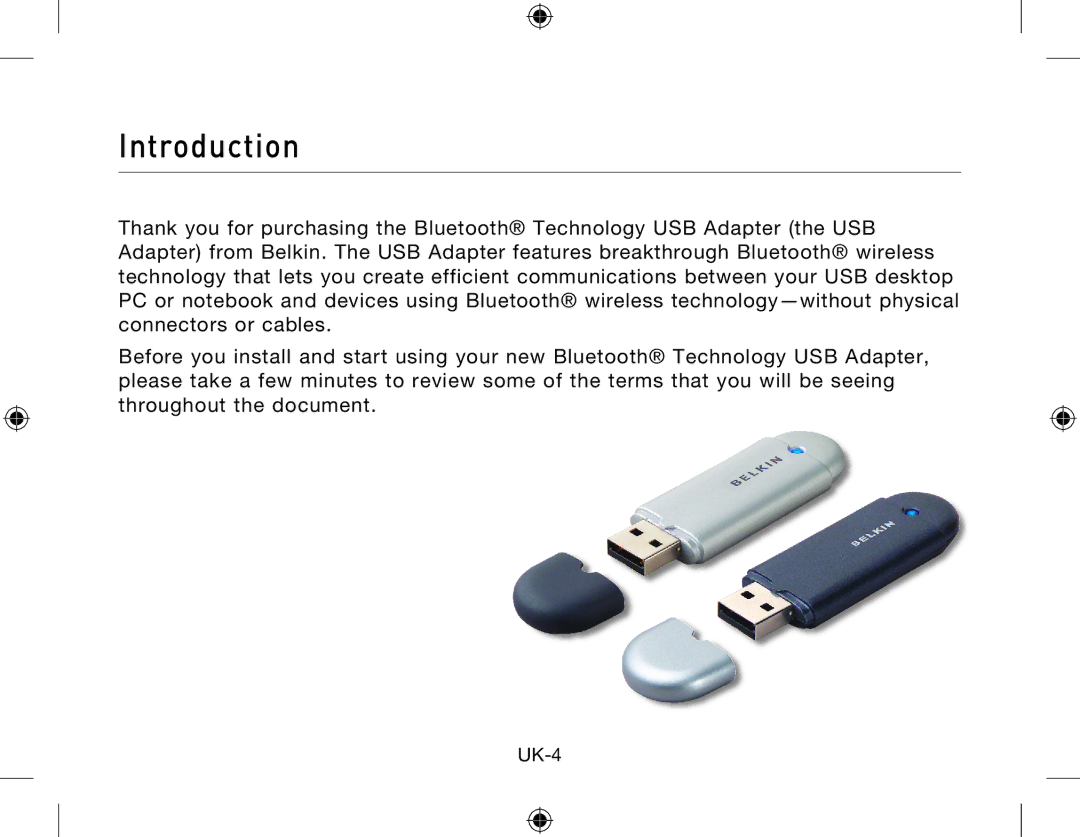 Belkin Network Adapror manual Introduction 