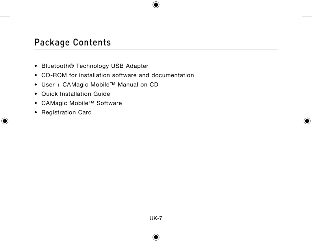 Belkin Network Adapror manual Package Contents 