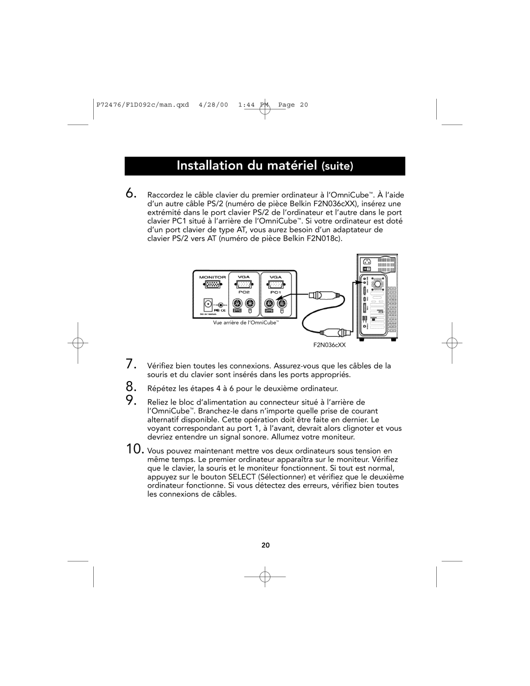 Belkin OmniCube user manual F2N036cXX 