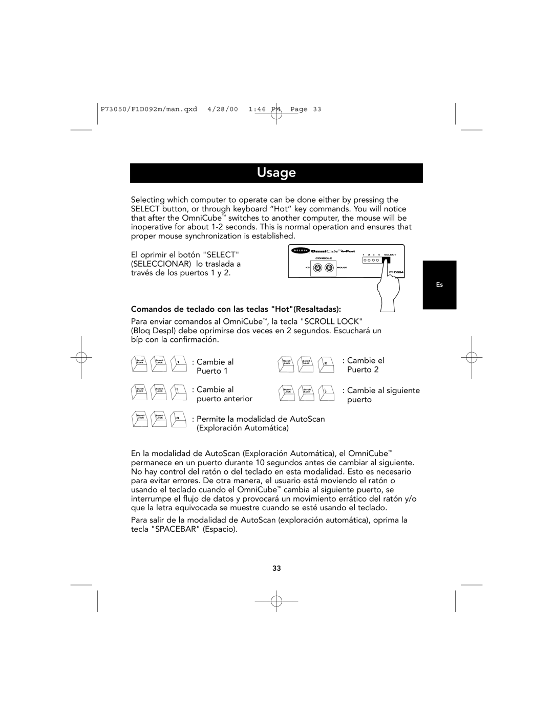 Belkin OmniCube user manual Cambie al siguiente 