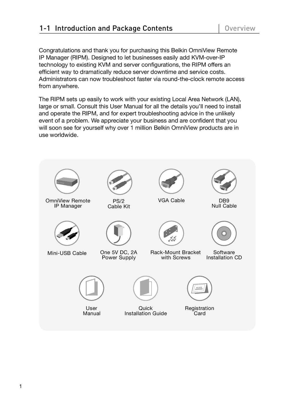 Belkin OmniView manual Overview 