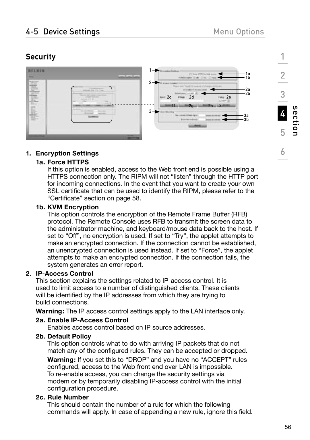 Belkin OmniView manual Security 