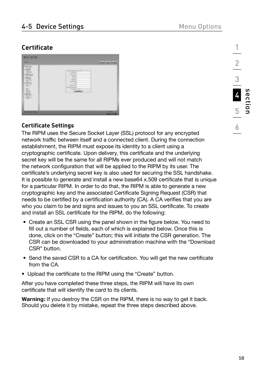 Belkin OmniView manual Certificate Settings 