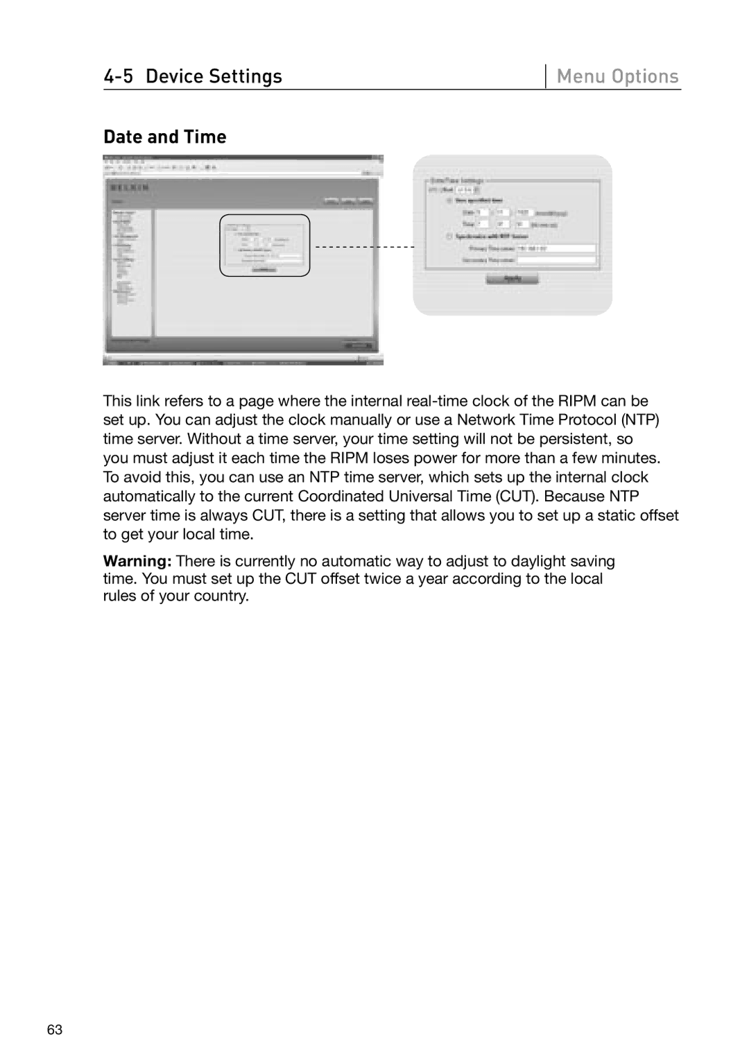 Belkin OmniView manual Date and Time 