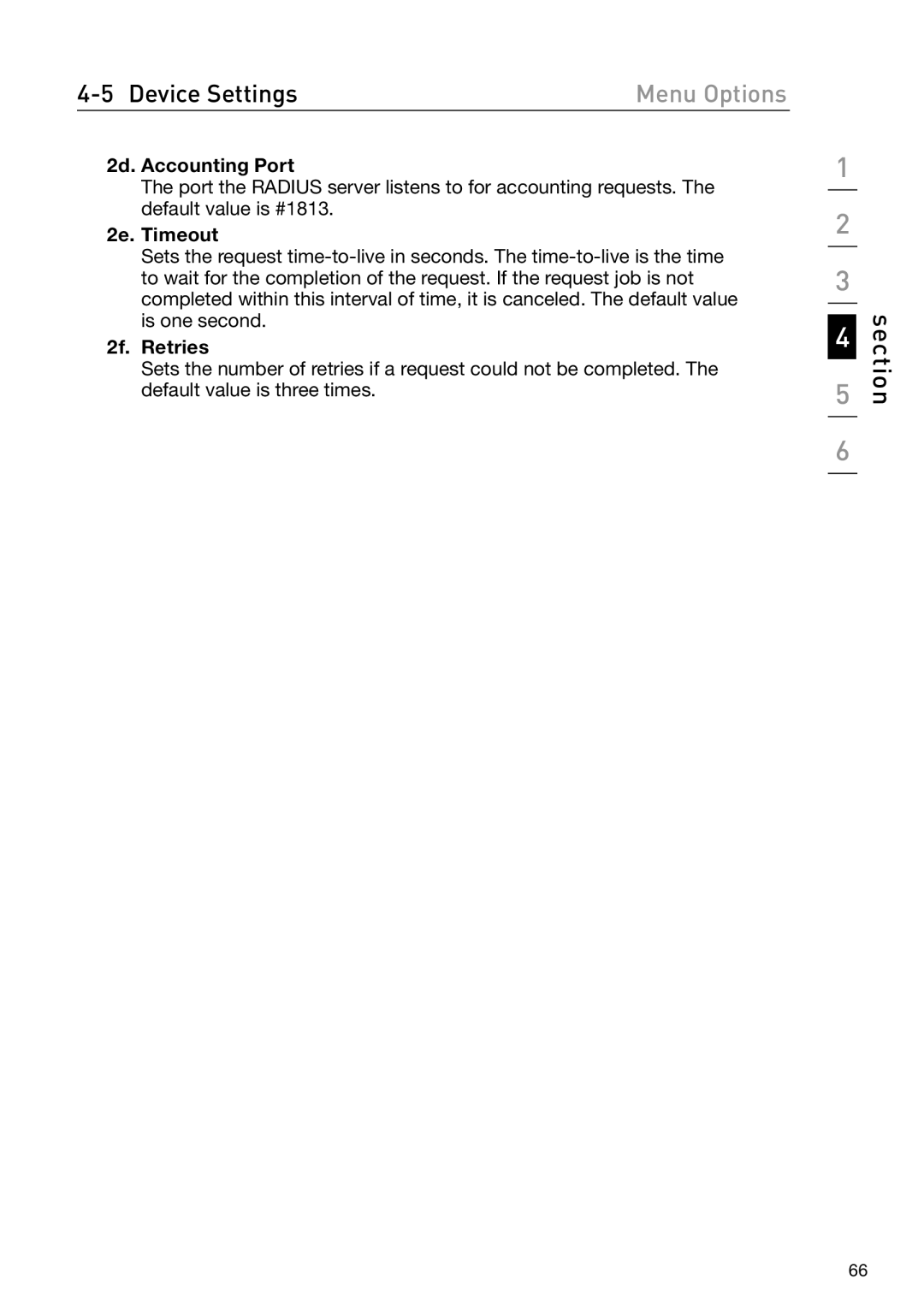 Belkin OmniView manual 2d. Accounting Port, 2e. Timeout, 2f. Retries 