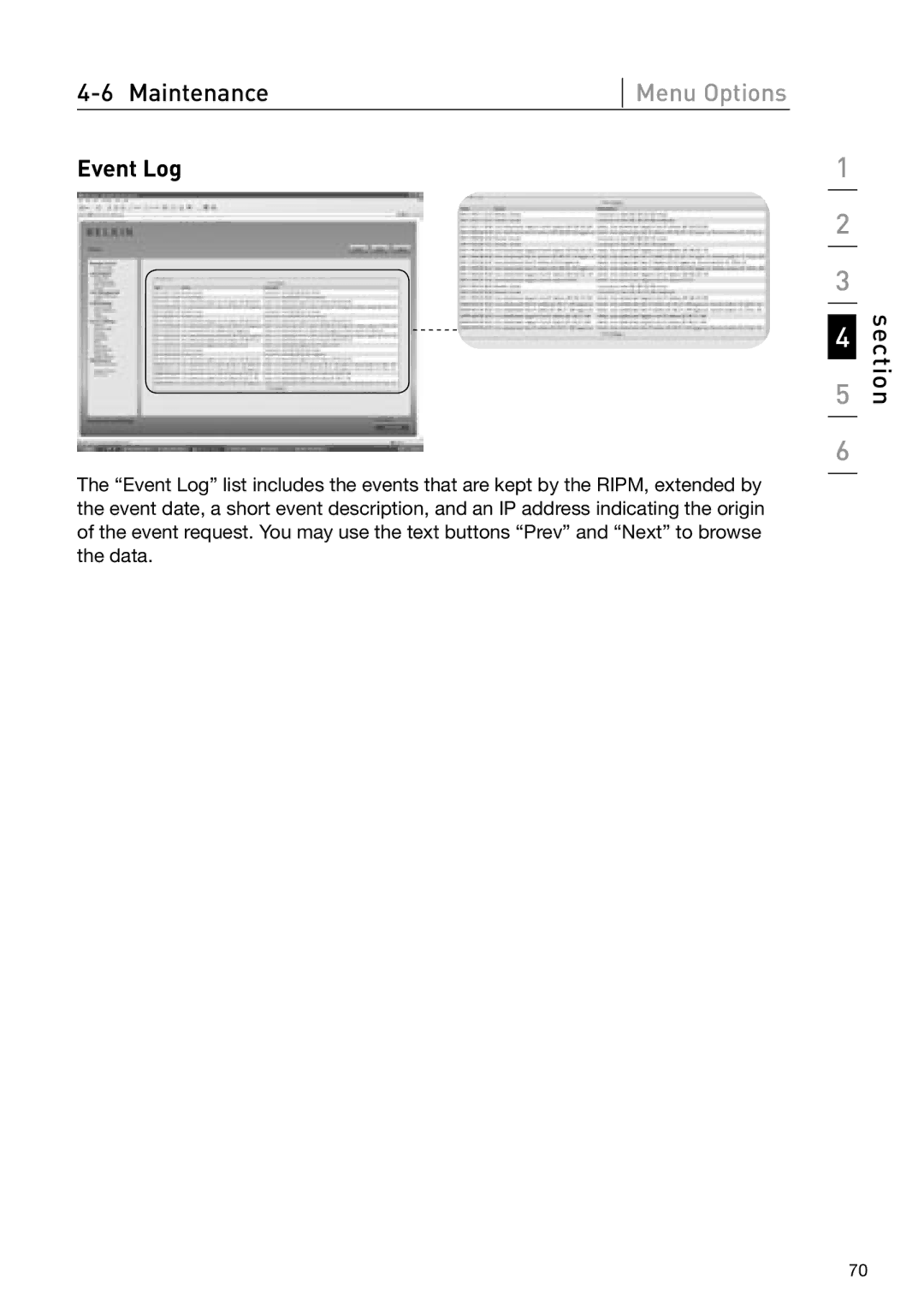 Belkin OmniView manual Event Log 