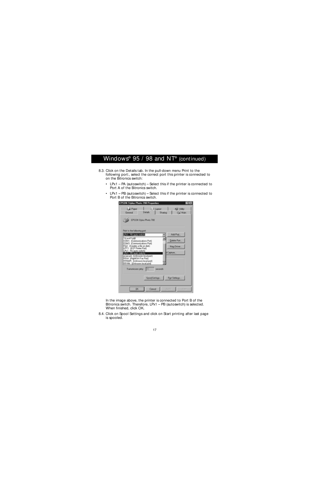 Belkin F1U128-KIT, P73045 user manual Windows 95 / 98 and NT 