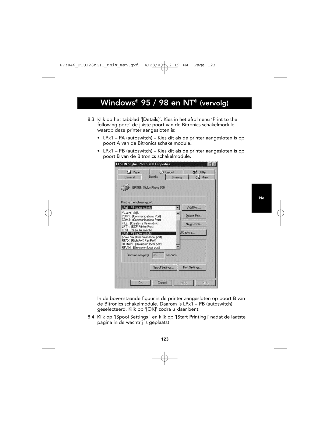 Belkin F1U128, P73046 user manual 123 