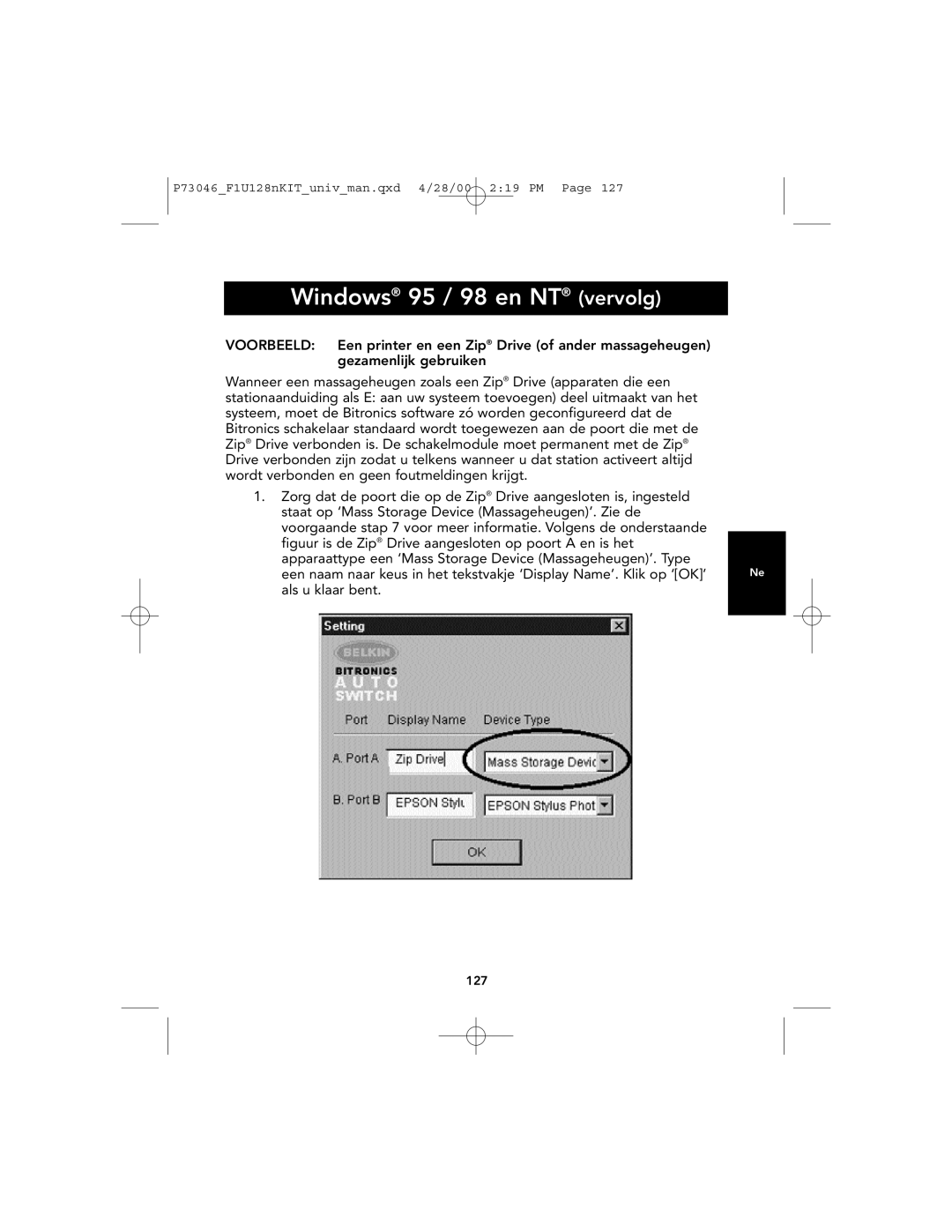 Belkin F1U128, P73046 user manual 127 