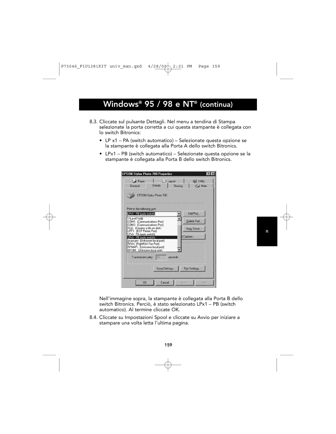 Belkin P73046, F1U128 user manual 159 