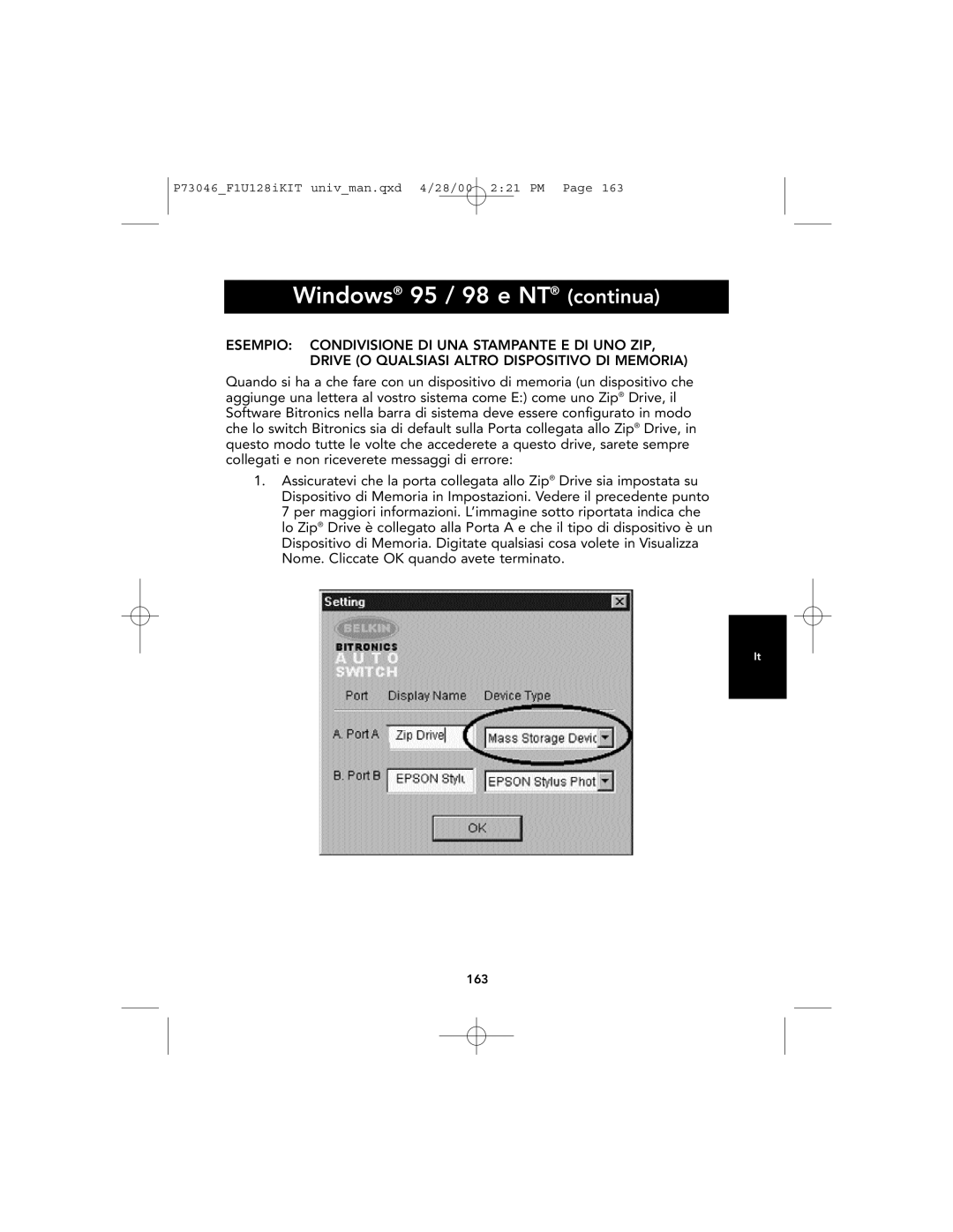 Belkin P73046, F1U128 user manual 163 