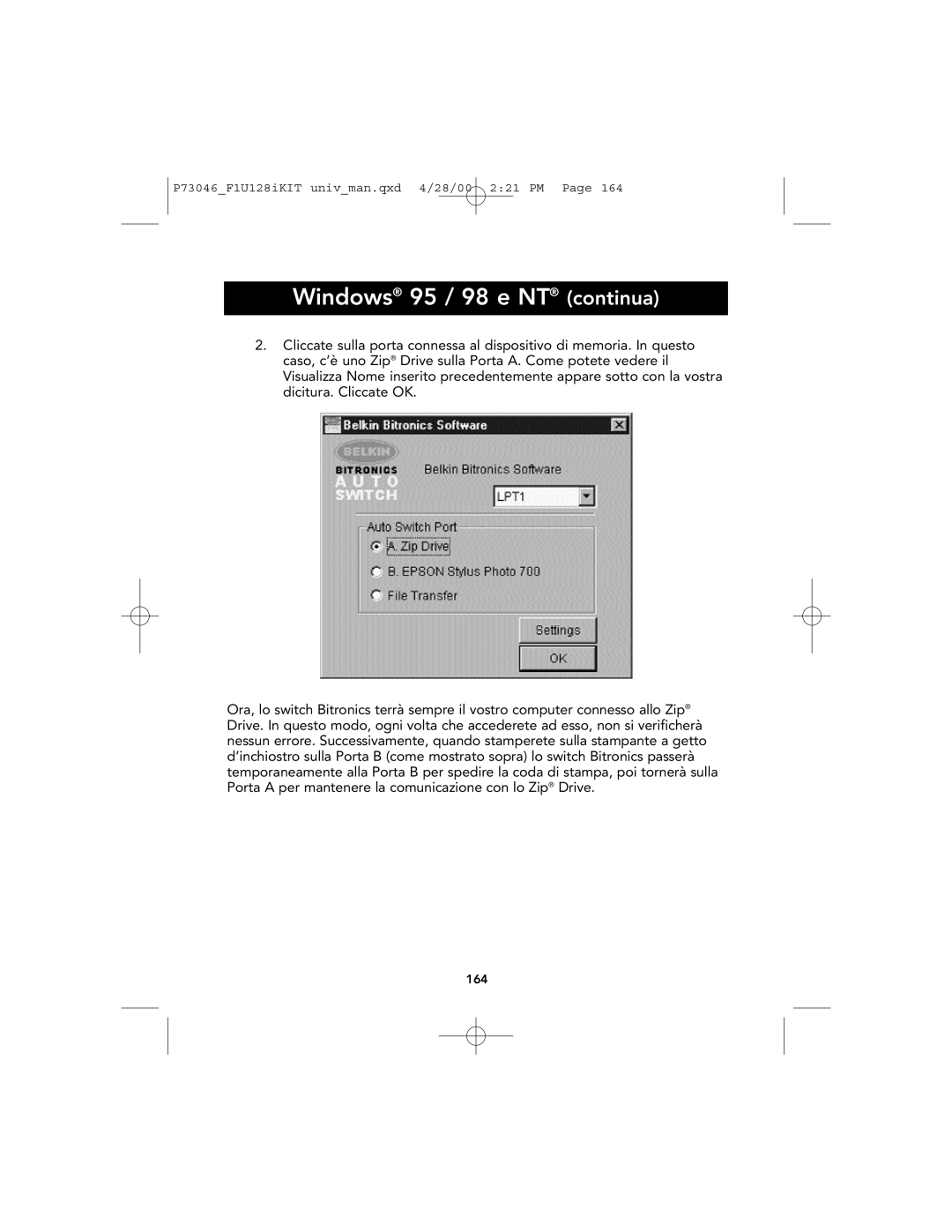 Belkin F1U128, P73046 user manual 164 