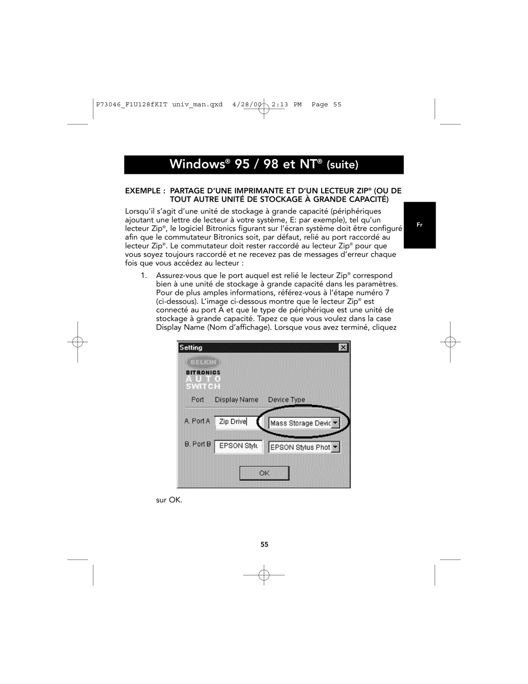 Belkin F1U128, P73046 user manual Sur OK 