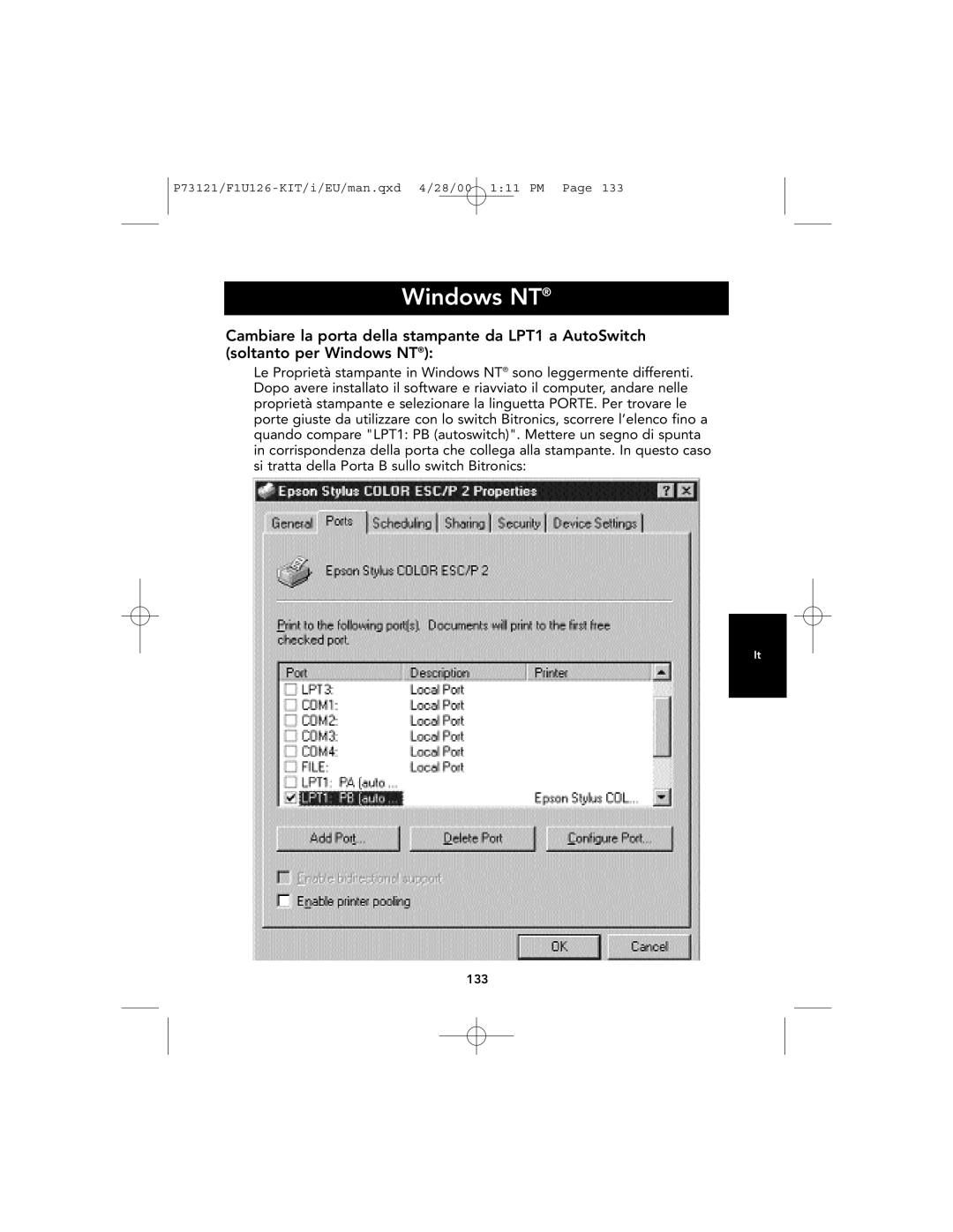 Belkin F1U126-KIT, P73121 user manual Windows NT 