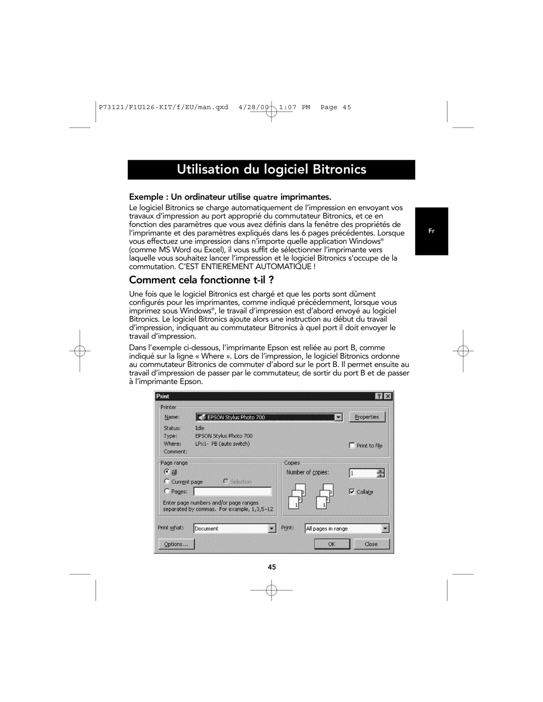 Belkin F1U126-KIT, P73121 user manual Utilisation du logiciel Bitronics, Comment cela fonctionne t-il ? 