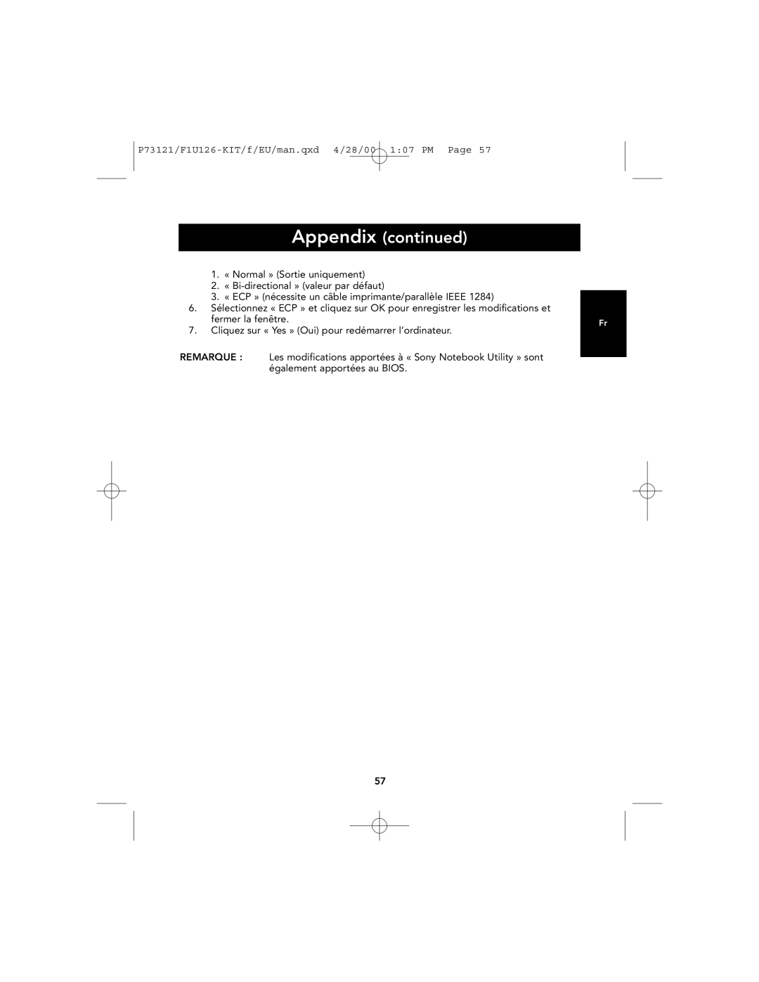 Belkin user manual Appendix continued, P73121/F1U126-KIT/f/EU/man.qxd 4/28/00 107 PM Page 