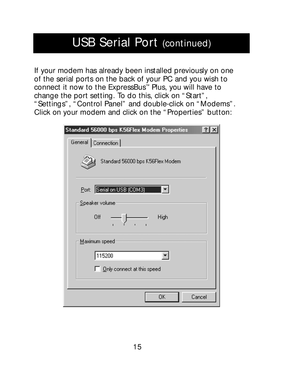 Belkin P73213-A user manual USB Serial Port continued 