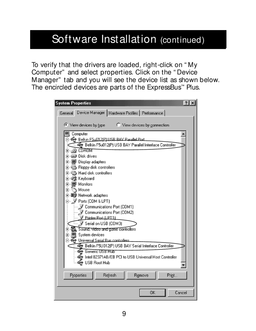 Belkin P73213-A user manual Software Installation 