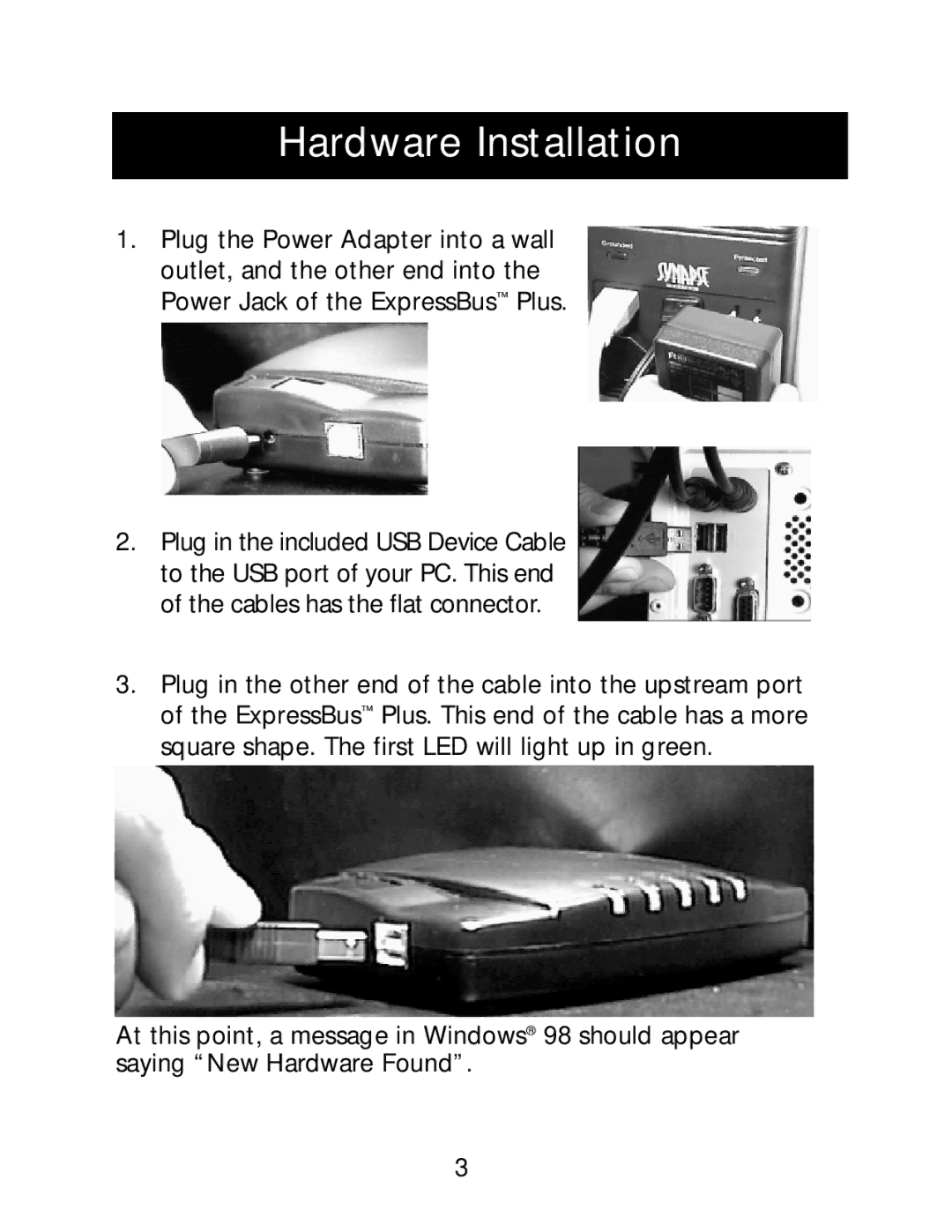 Belkin P73213-A user manual Hardware Installation 