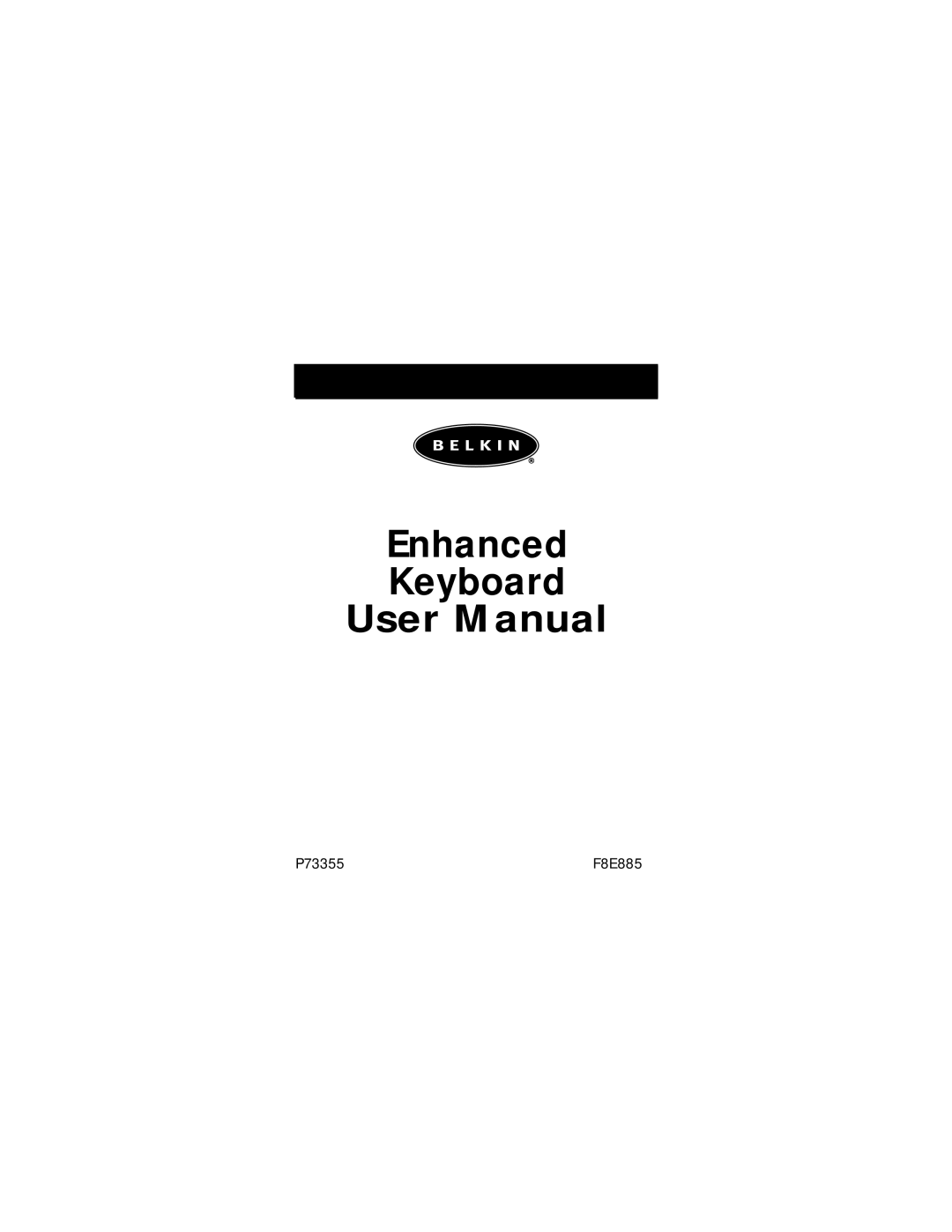 Belkin F8E885, P73355 user manual Enhanced Keyboard 