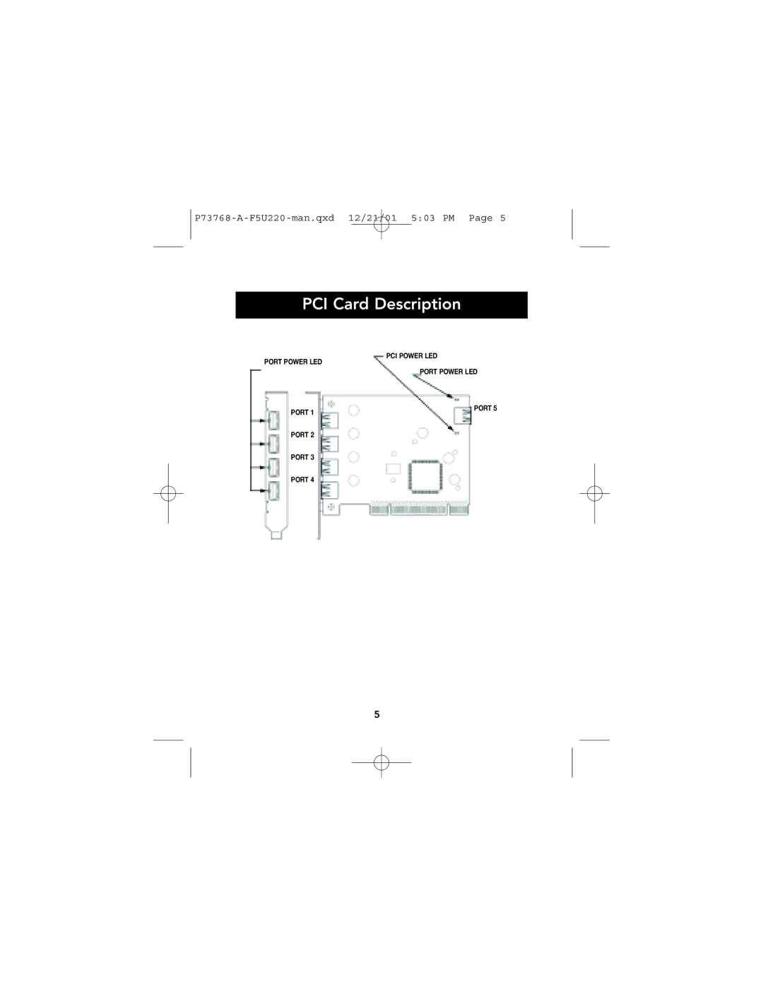 Belkin P73768-A user manual PCI Card Description 